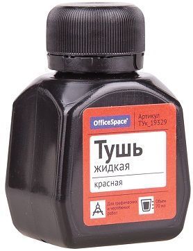 Тушь OfficeSpace красная, 70мл 257911;00000039916
