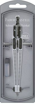 Циркуль Faber-Castell  Quick-Set Grip , пластиковый футляр 286757;00000056836