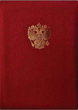 Папка адресная с российским орлом 220 310, балакрон, индивидуальная упаковка 160248;00000017482