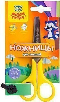 Ножницы детские для левшей Мульти-Пульти  Приключения Енота  12,5см, европодвес 244011;00000037058
