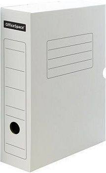 Короб архивный с клапаном, микрогофрокартон, 75мм, белый 158553;00000017468