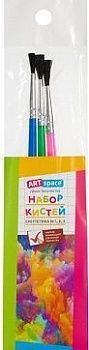 Набор кистей ArtSpace, 3шт., синтетика, круглые, № 1, 2, 3, пакет, европодвес 257345;00000044619