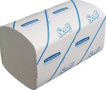 Полотенца бумажные лист. Kimberly-Clark  Scott , (S-сл), 1-слойные, 274л пач, 21 21,5, белые 289320;00000060676
