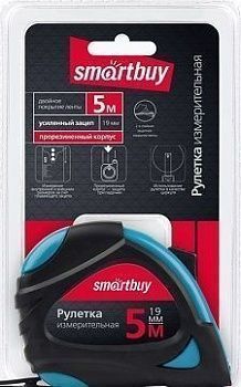 Рулетка измерительная Smartbuy, 5м 19мм, прорезиненный корпус, 2 фиксатора, усиленный зацеп 291785;00000060298