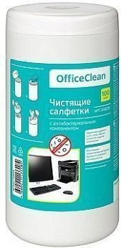 Туба с чист. салфетками OfficeClean универсальные, антибактериальные, 100шт. 249230;00000026103