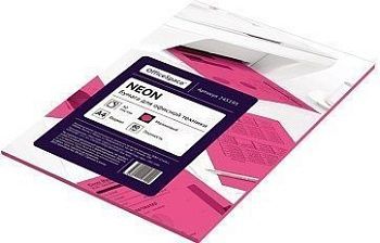 Бумага цветная OfficeSpace neon А4, 80г м2, 50л. (малиновый) 245195;00000038541