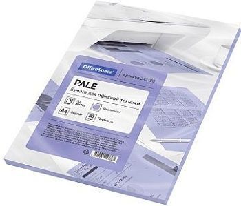 Бумага цветная OfficeSpace pale А4, 80г м2, 50л. (фиолетовый) 245190;00000063312