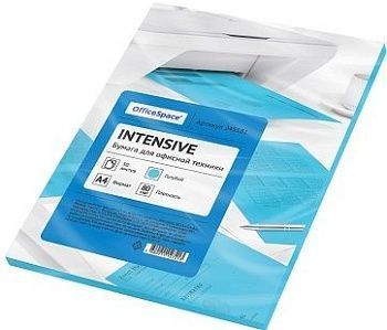 Бумага цветная OfficeSpace intensive А4, 80г м2, 50л. (голубой) 245181;00000063303
