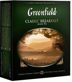Чай Greenfield  Classic Breakfast , черный, 100 фольг. пакетиков по 2г 159087;00000028321