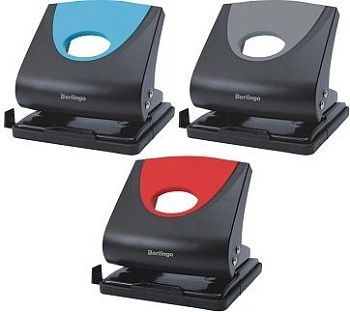 Дырокол  Office Soft  30 л, пластиковый, ассорти, с линейкой 210987;00000021059