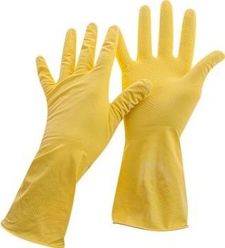 Перчатки резиновые OfficeClean хозяйственные, р.S, желтые, пакет с европодвесом 248567;00000027134
