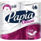 Бумага туалетная Papia  Deluxe , 4х- слойн.,  4шт., тиснение, белая 260063;00000036278