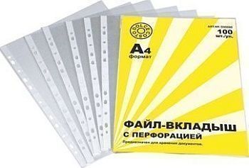 Файл-вкладыш с перфорацией А4 DOLCE COSTO эконом 100шт упак 13000;00000022564