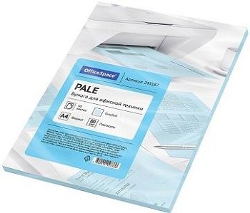 Бумага цветная OfficeSpace pale А4, 80г м2, 50л. (голубой) 245187;00000063309