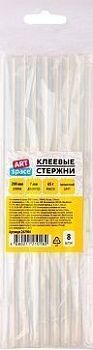 Клеевые стержни ArtSpace, диаметр 7мм, длина 200мм, прозрачные, набор 8шт., европодвес 267908;00000047924