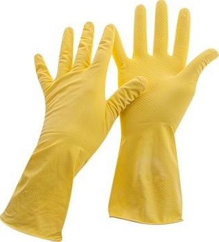 Перчатки резиновые OfficeClean хозяйственные, р.L, желтые, пакет с европодвесом 248566;00000027133