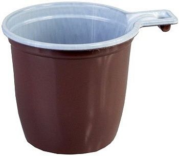 Чашки одноразовые для кофе OfficeClean, эконом, ПП, бело-корич., 180мл, хол гор, уп. 50шт. 246540;00000026089