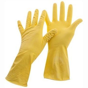 Перчатки резиновые OfficeClean хозяйственные Стандарт р.S, желтые, пакет с европодвесом 257667;00000038596